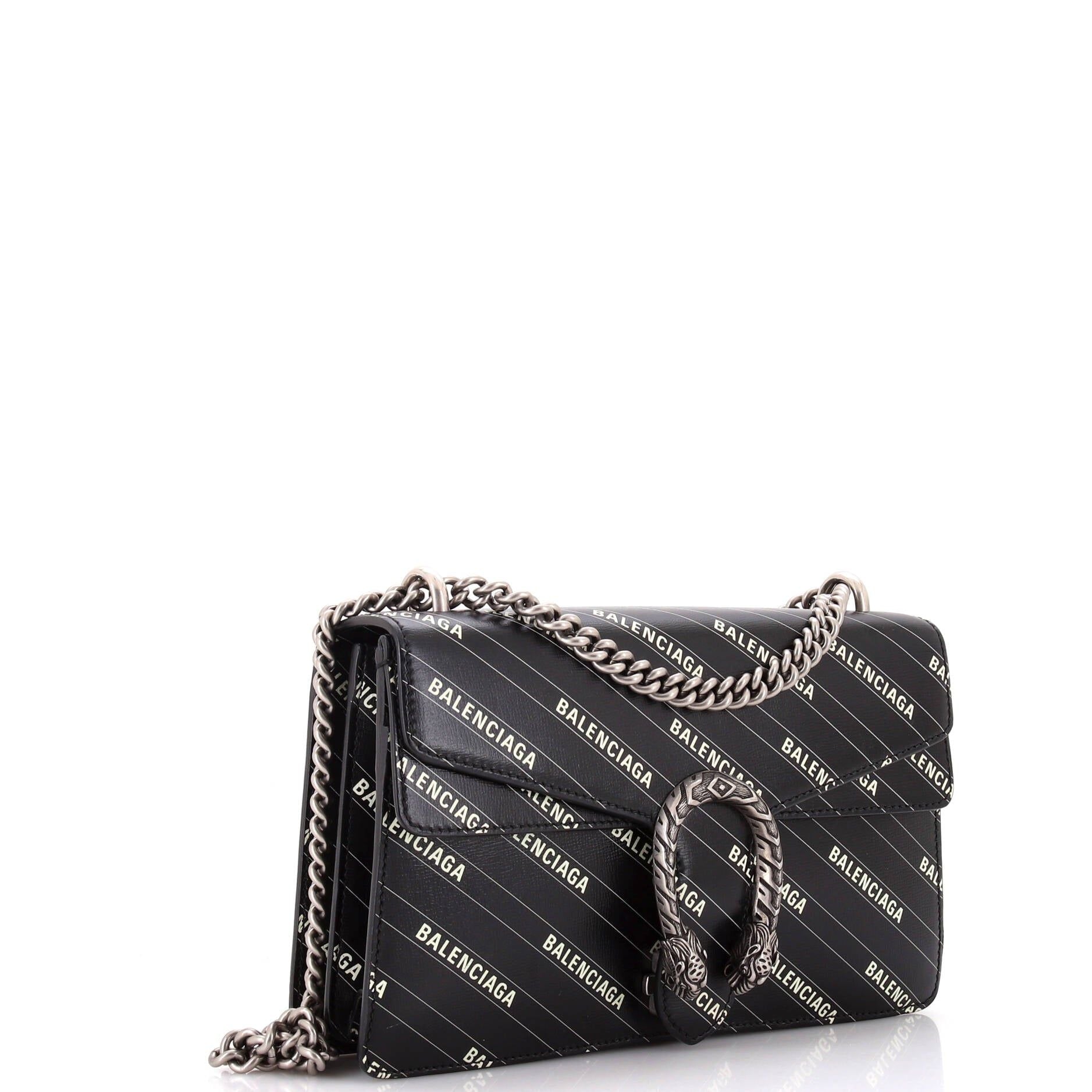 Gucci X Balenciaga The Hacker Project Dionysus Bag Logo Printed Leather Small