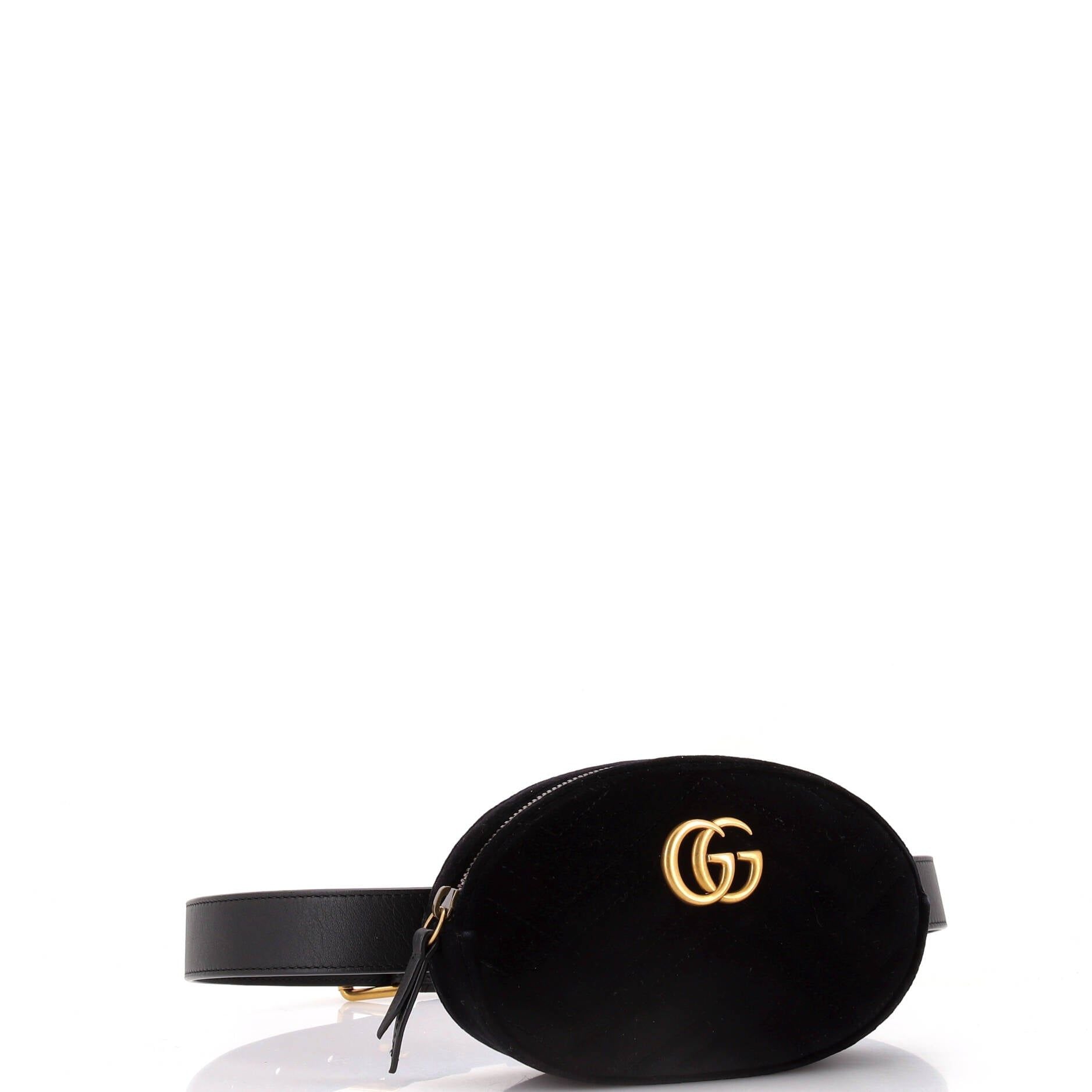 Gucci GG Marmont Belt Bag Matelasse Velvet