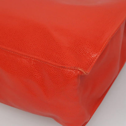 Chanel Caviar Orange Chain Tote