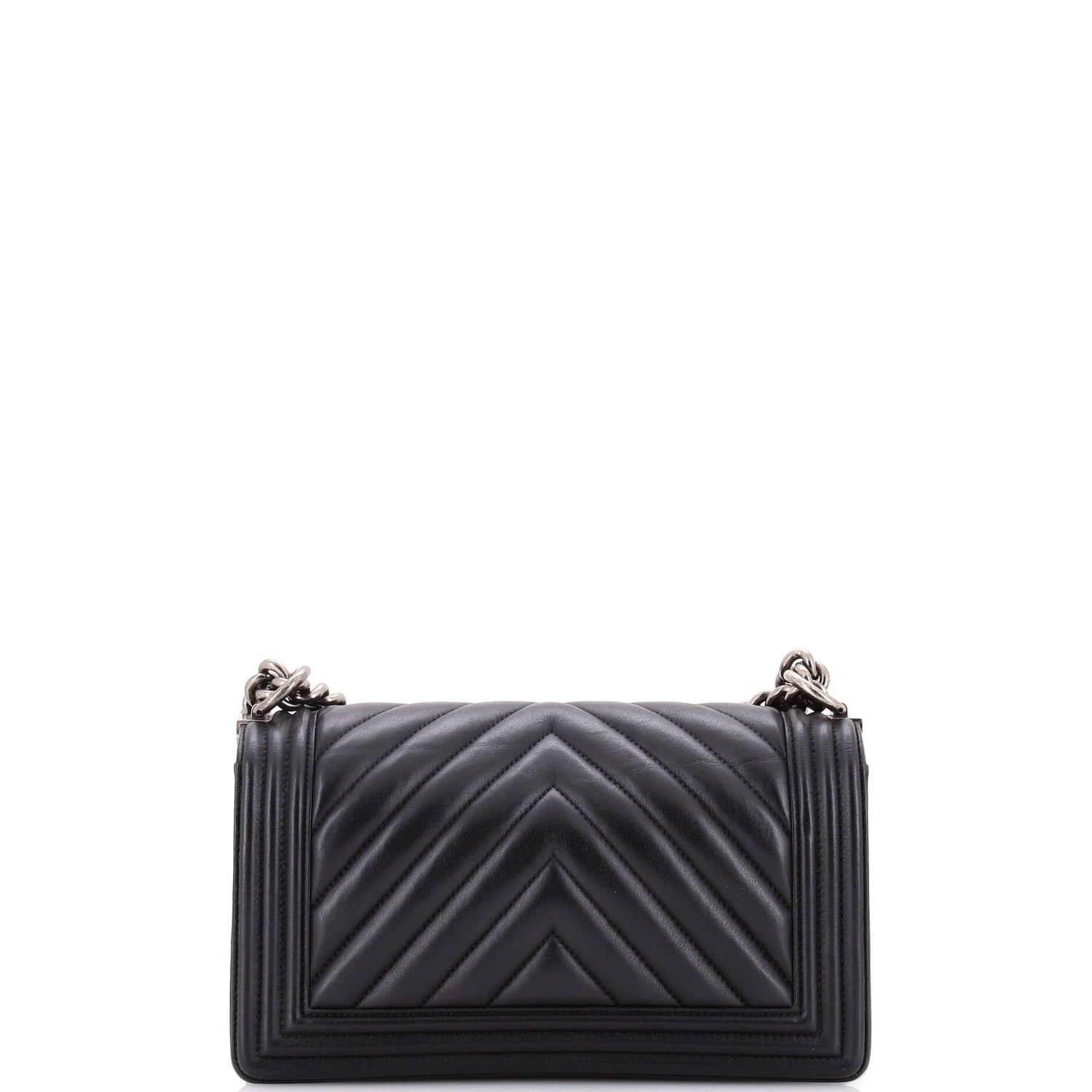 Chanel Boy Flap Bag Chevron Lambskin Old Medium