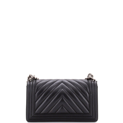 Chanel Boy Flap Bag Chevron Lambskin Old Medium