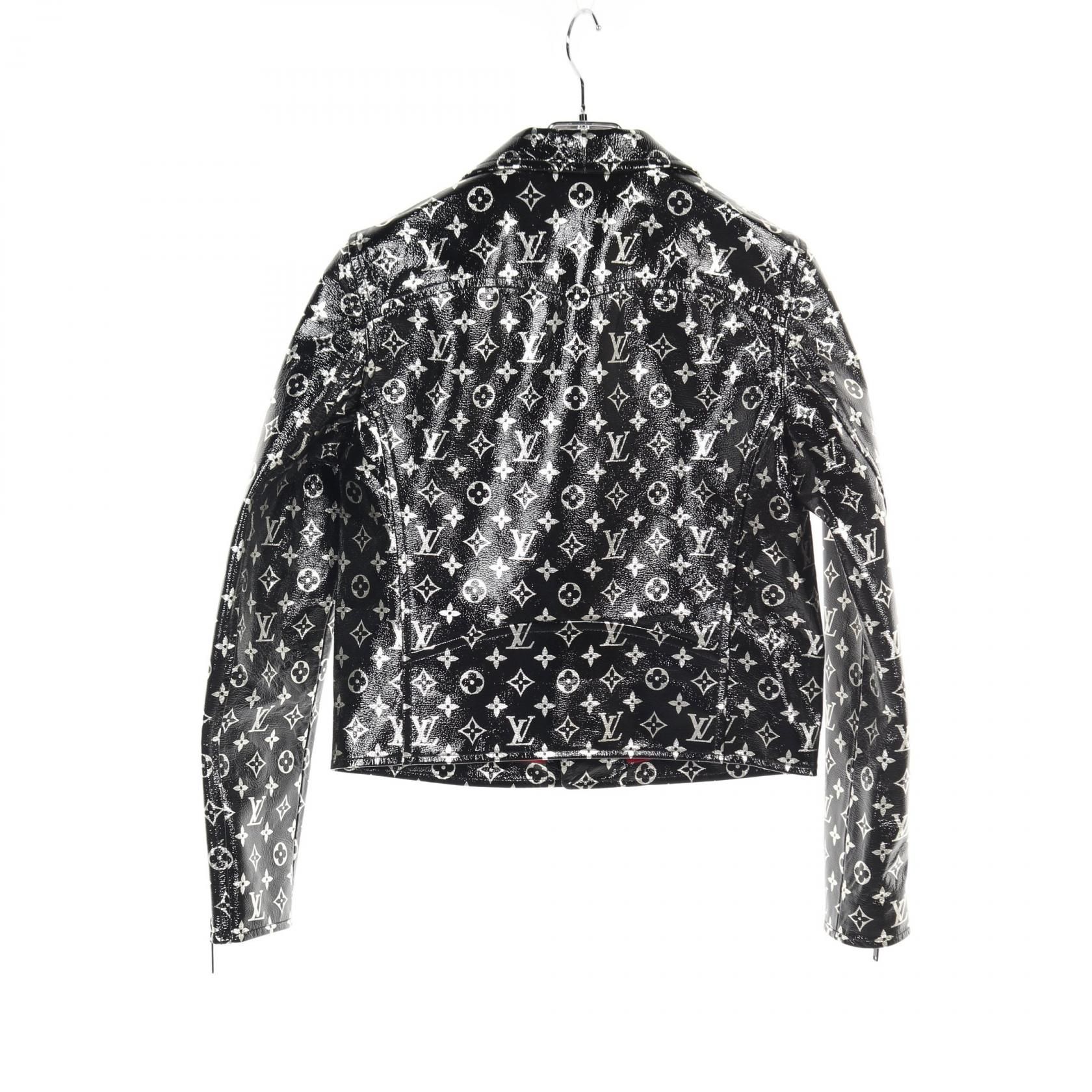 Louis Vuitton Monogram Biker Jacket Silver Black Silver Riders Jacket Rw 192w Nyk Fhlj 12