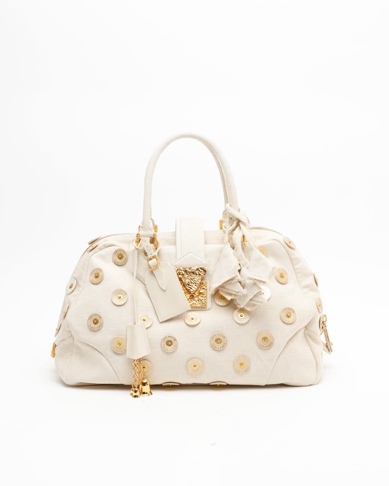 Louis Vuitton Bowly Polka Dot Panama Bag