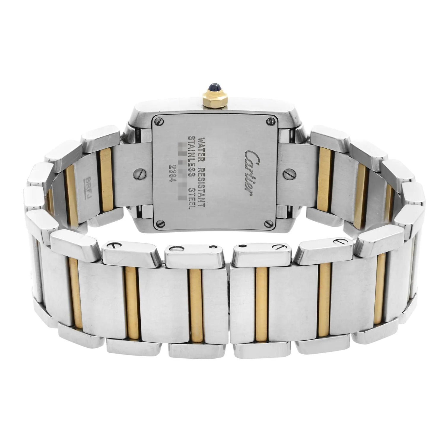Cartier Tank Francaise 18K Rose Gold Steel MOP Dial Quartz Ladies Watch 2384