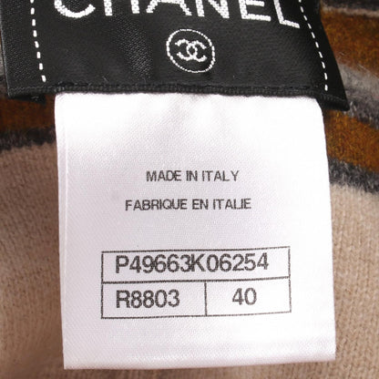 Chanel Brown Multicolor Coated Aged Knit Other Jackets Cashmere P 49663k 06254