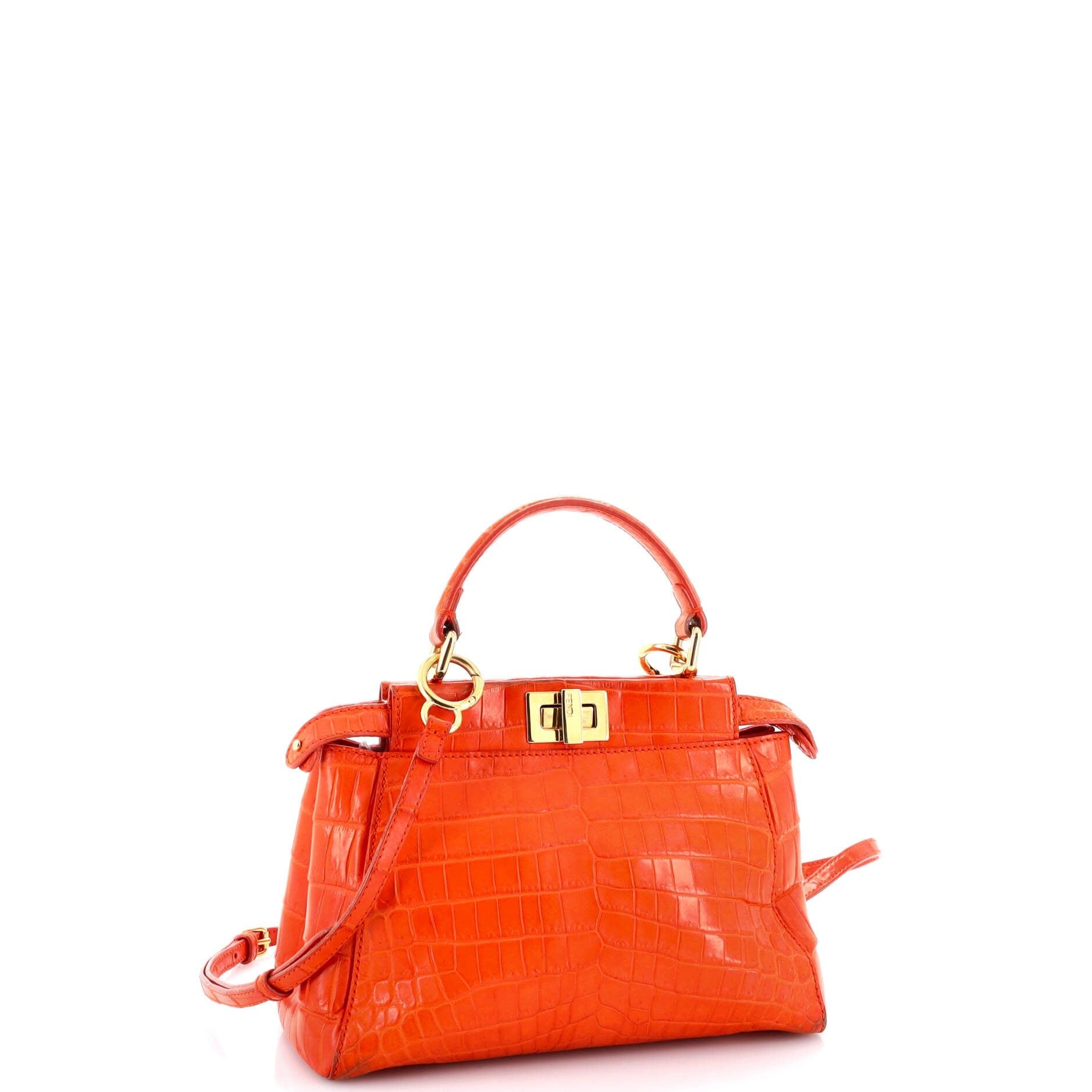 Fendi Peekaboo Bag Crocodile Mini