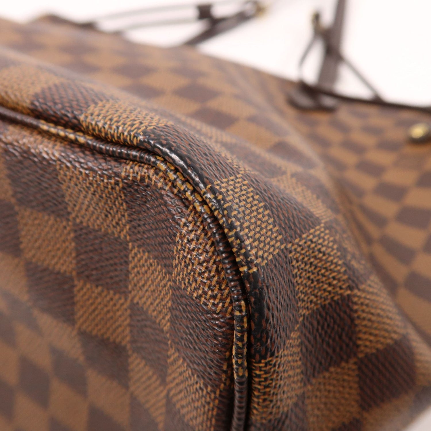 Louis Vuitton Damier Neverfull Mm Gold Shoulder Bag/handmade Bag Brown Tote Bag N 51105