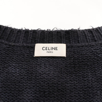 Celine Knitwear Sweater M 2a 90k 727m Cotton Black Multicolor