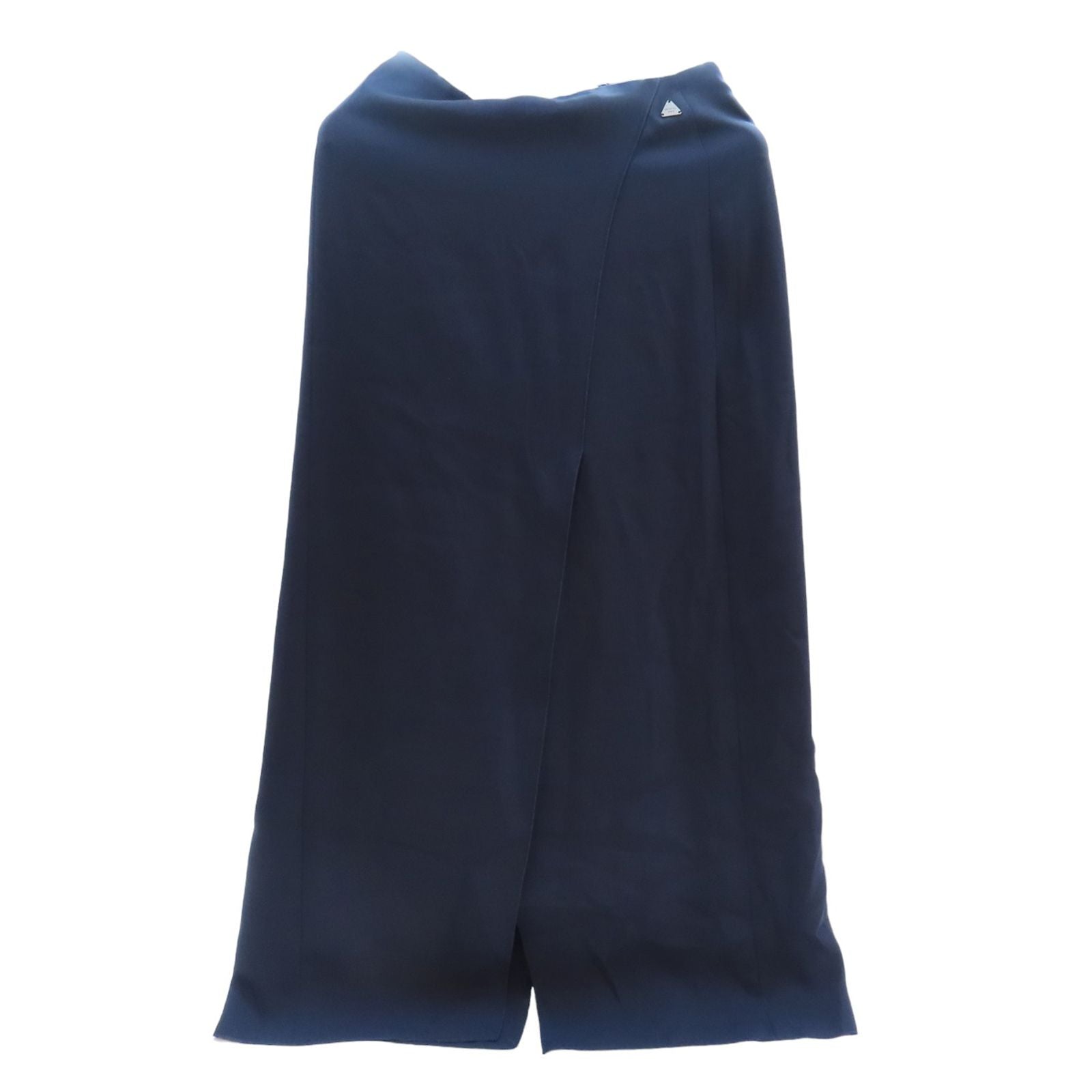 Chanel Long Skirt Polyester Deep Blue 34