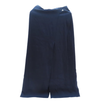 Chanel Long Skirt Polyester Deep Blue 34