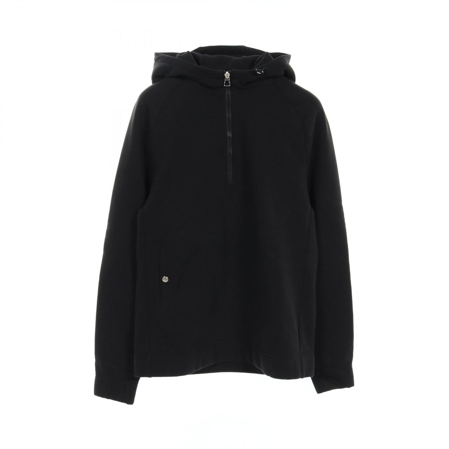 Hermes Serie Button Hoodie Black Cotton