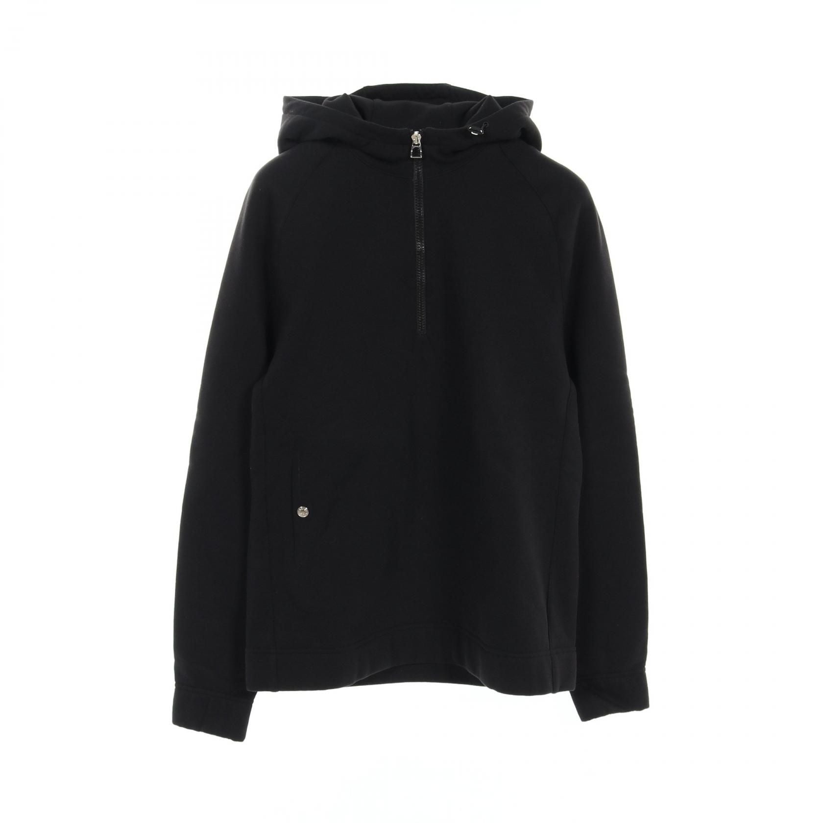 Hermes Serie Button Hoodie Black Cotton