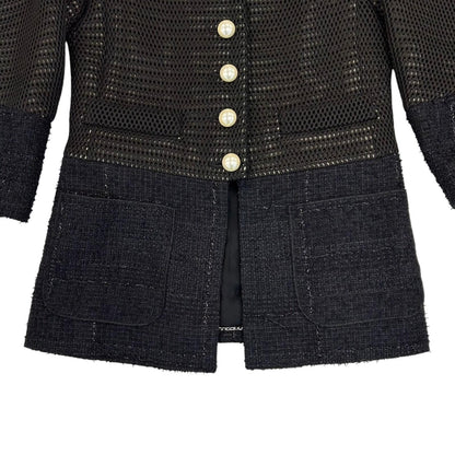 Chanel Jacket Skirt Setup P 45896w 05279 Nylon Black 34 Cc Coco