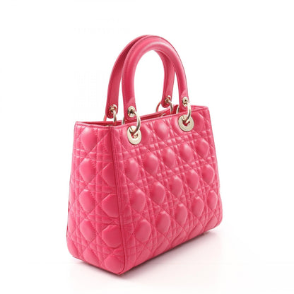 Dior Lady Dior Christian Dior Handbag Pink Leather M 0550ocax