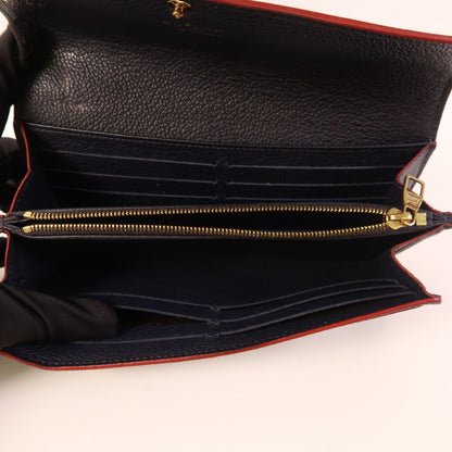 Louis Vuitton Empreinte Sarah Long Wallet Navy Blue Bifoldpurse M 61182