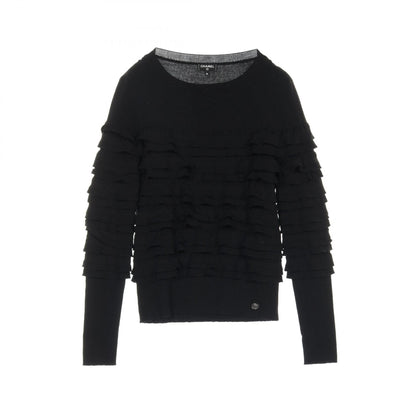Chanel Black Knit Wool P 62570k 48045