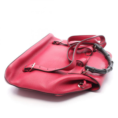 Gucci Bamboo Backpack Backpack Red Leather 370833