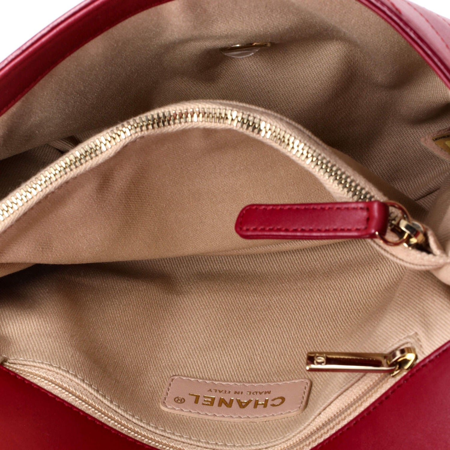 Chanel Coco Chevron Flap Bag Stitched Calfskin Small