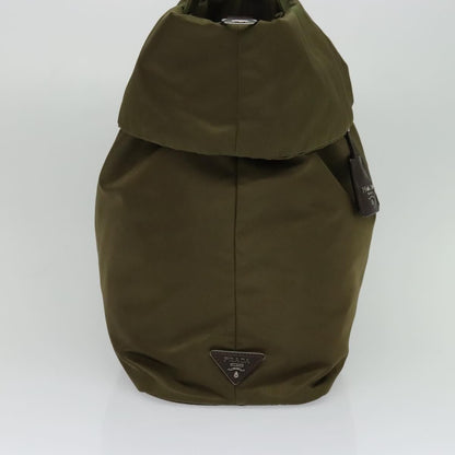 Prada Hand Bag Nylon 2way Khaki Auth