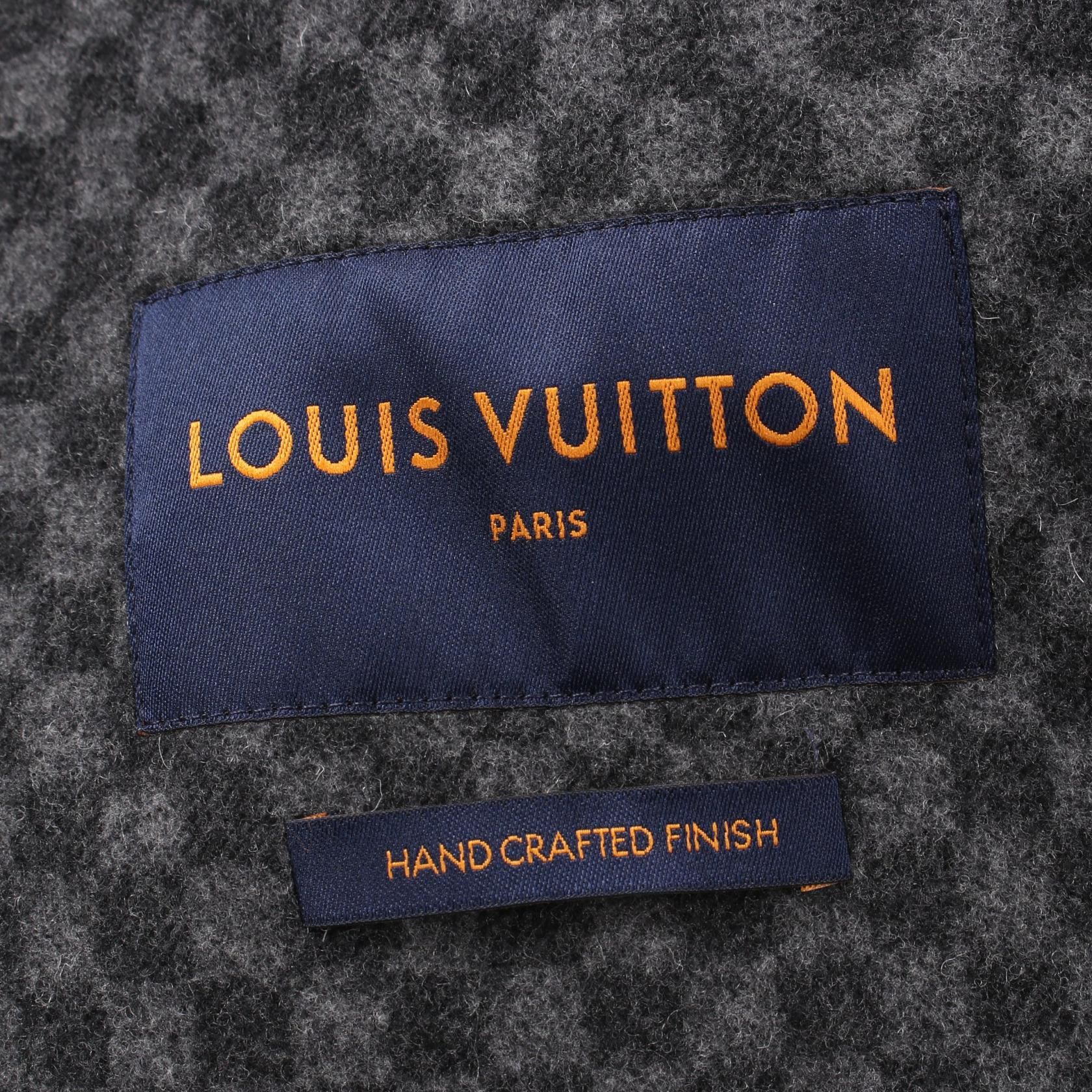 Louis Vuitton _ Nigo Giant Damier Gres Gray Duffel Coat Rm 202m Xep Hjc 03w