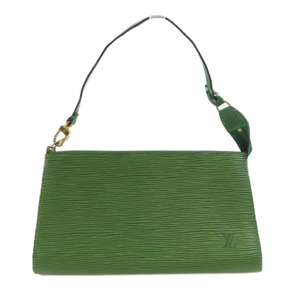 Louis Vuitton Epi Pochette Accessories Kanagi Hand-turned Bag Green Color Green Handbag M 52944