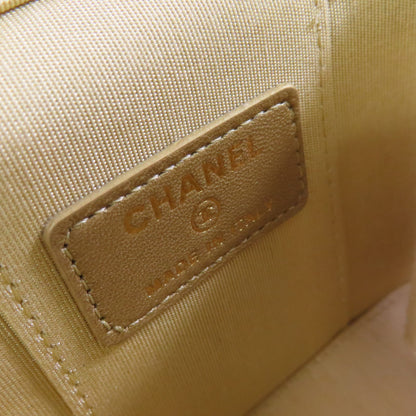 Chanel Black Sheepskin Leather Mini Vanity Case Shoulder Bag Lambskin (sheep Leather)