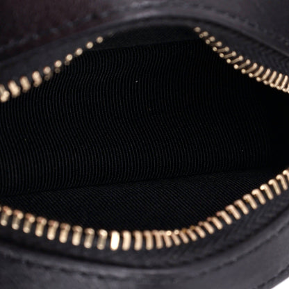 Chanel Frame Chain Around Round Clutch With Chain Quilted Lambskin Mini