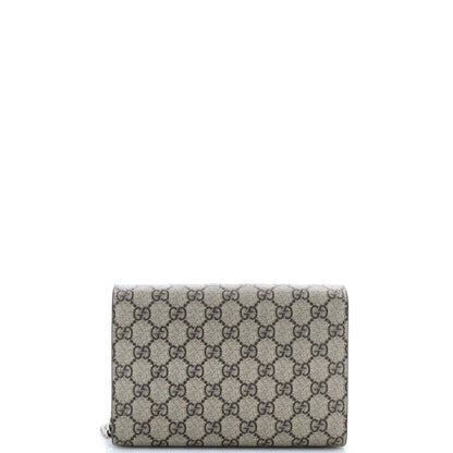 Gucci Dionysus Chain Wallet Gg Coated Canvas Small