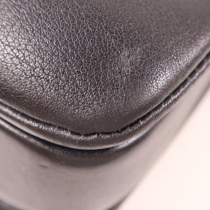Chanel Black Cowhide Leather 2Way Shoulder Silver Hand-ground Shoulder Bag 2way Shoulder Bag Calfskin (cowhide)