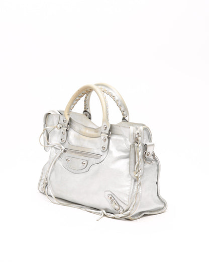 Balenciaga Classic Metallic Motocross City Bag