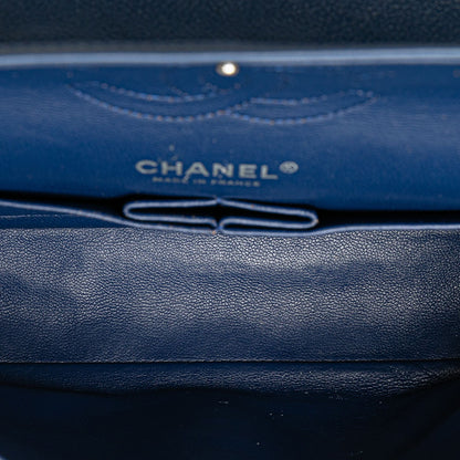 Chanel Medium Classic Caviar Double Flap Blue