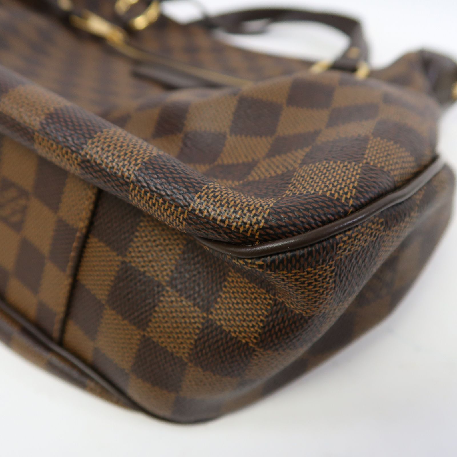 Louis Vuitton Damier Evora Mm Gold Hand-ground Shoulder Bag For Back Bag Brown 2way Shoulder Bag N 41131