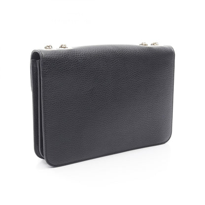 Gucci Interlocking G Shoulder Bag Black Leather 510303