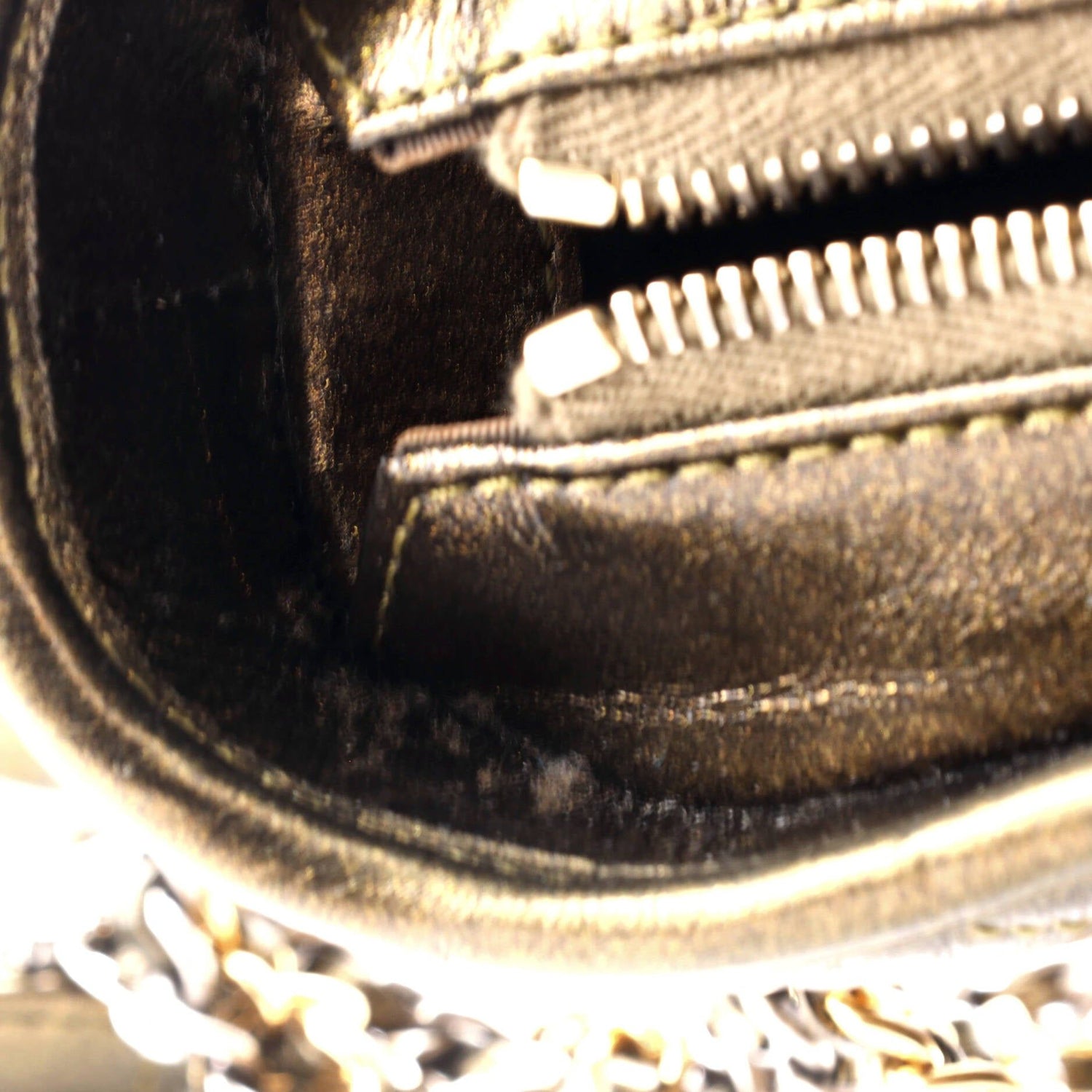 Chanel Gabrielle Hobo Chevron Metallic Aged Calfskin Small