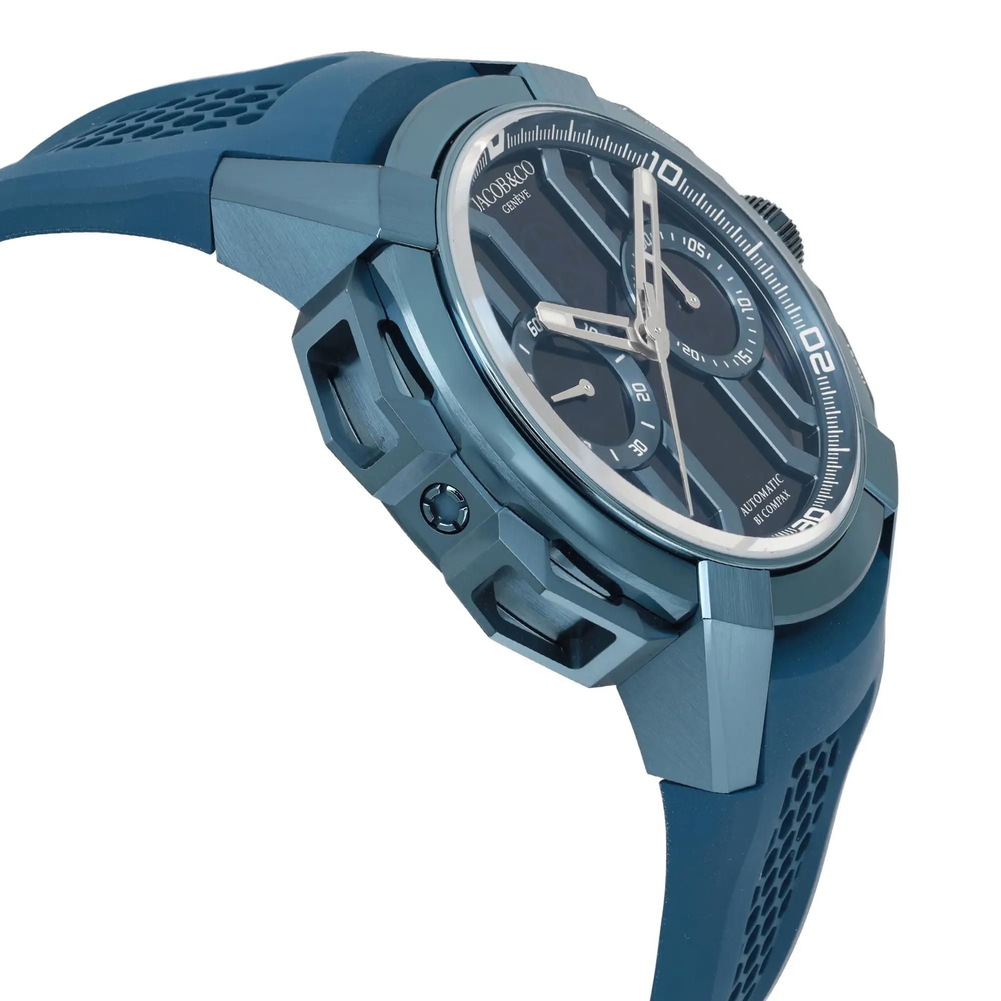 Jacob &amp; Co. Epic X Chrono 44mm Titanium Blue Dial Men Watch EC400.22.AF.AA.A