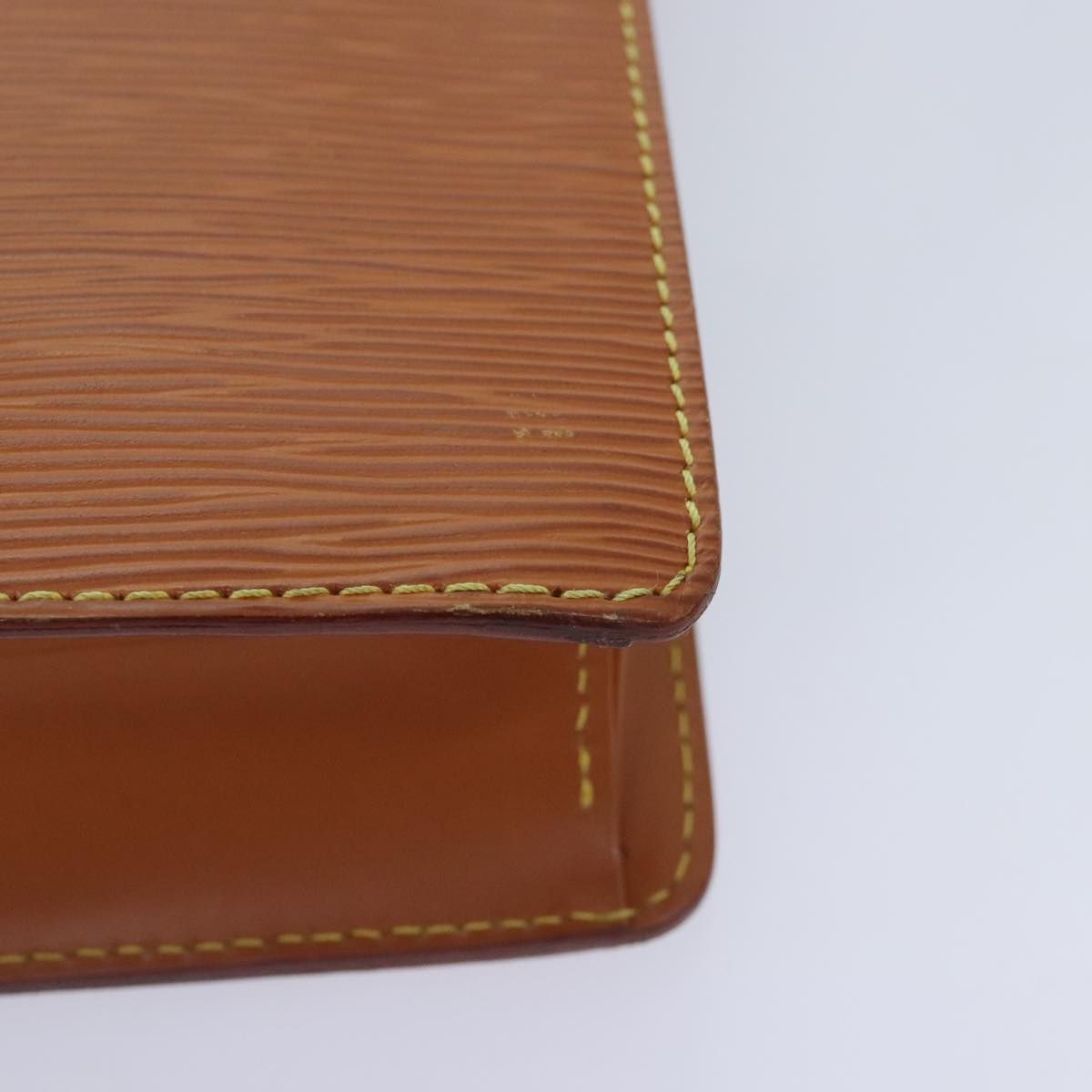 Louis Vuitton Epi Pochette Homme Clutch Bag Brown Zipangu Gold M 52528 Auth