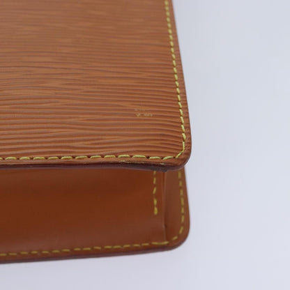 Louis Vuitton Epi Pochette Homme Clutch Bag Brown Zipangu Gold M 52528 Auth