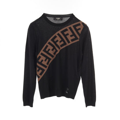 Fendi Zucca Knit Sweater Fzz 426 A 4xh Wool Black Brown Mens 44