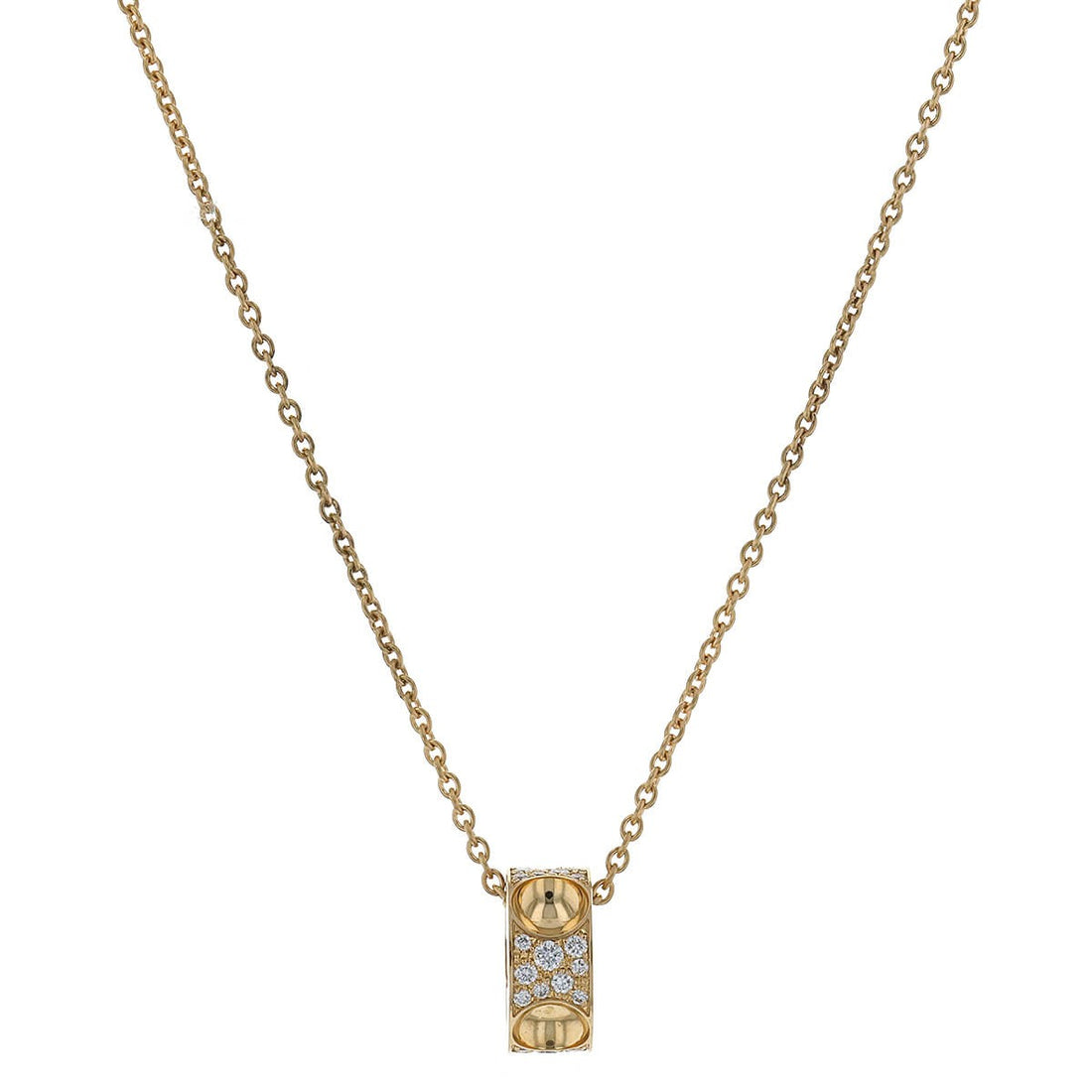 Louis Vuitton Empreinte diamonds and gold necklace