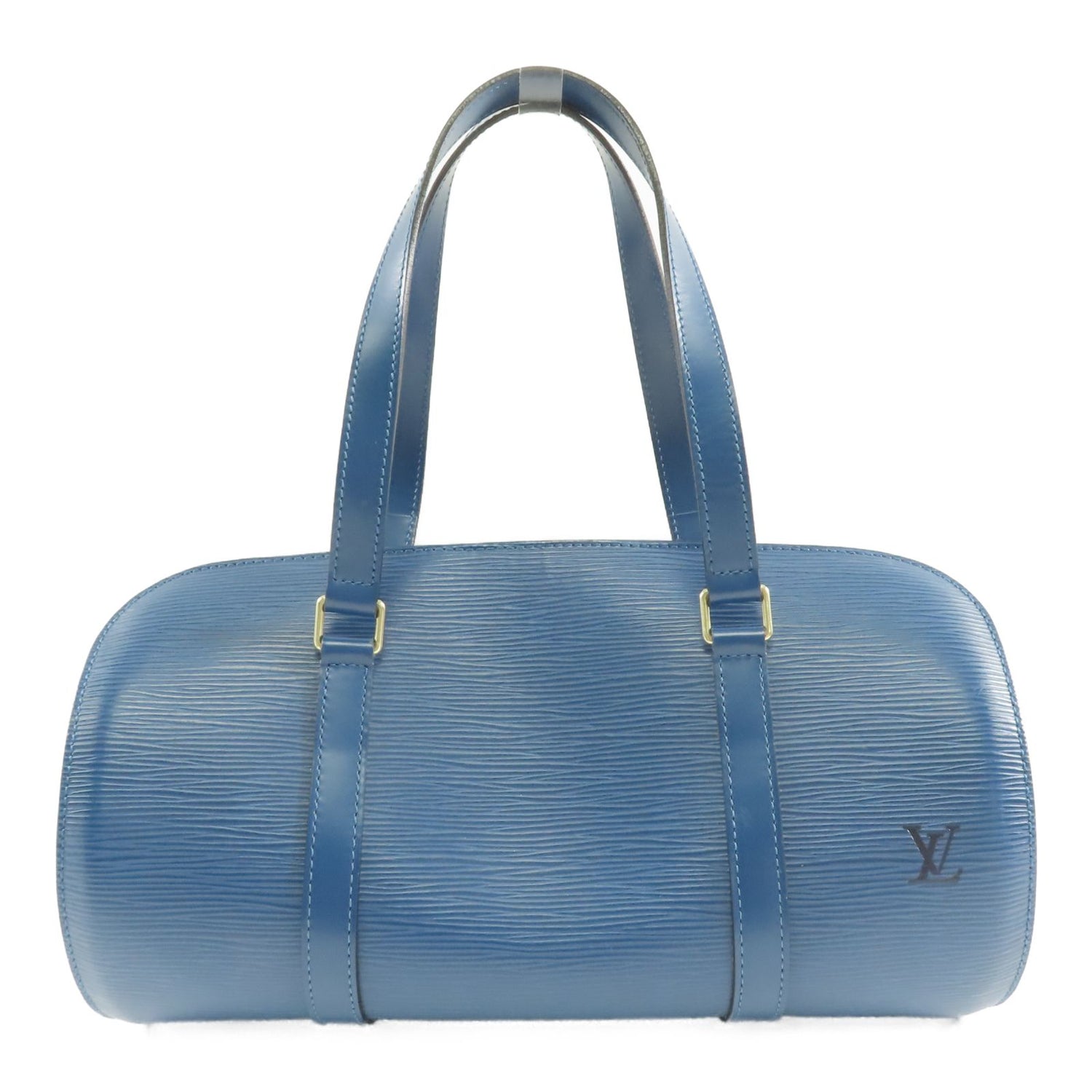 Louis Vuitton Epi Soufflot Kinpaku Handmade Bag Indigo Color Blue Handbag M 52225