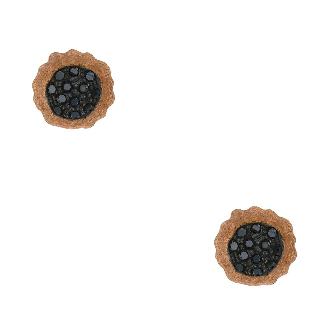 Luis Navarro black diamonds and gold earrings