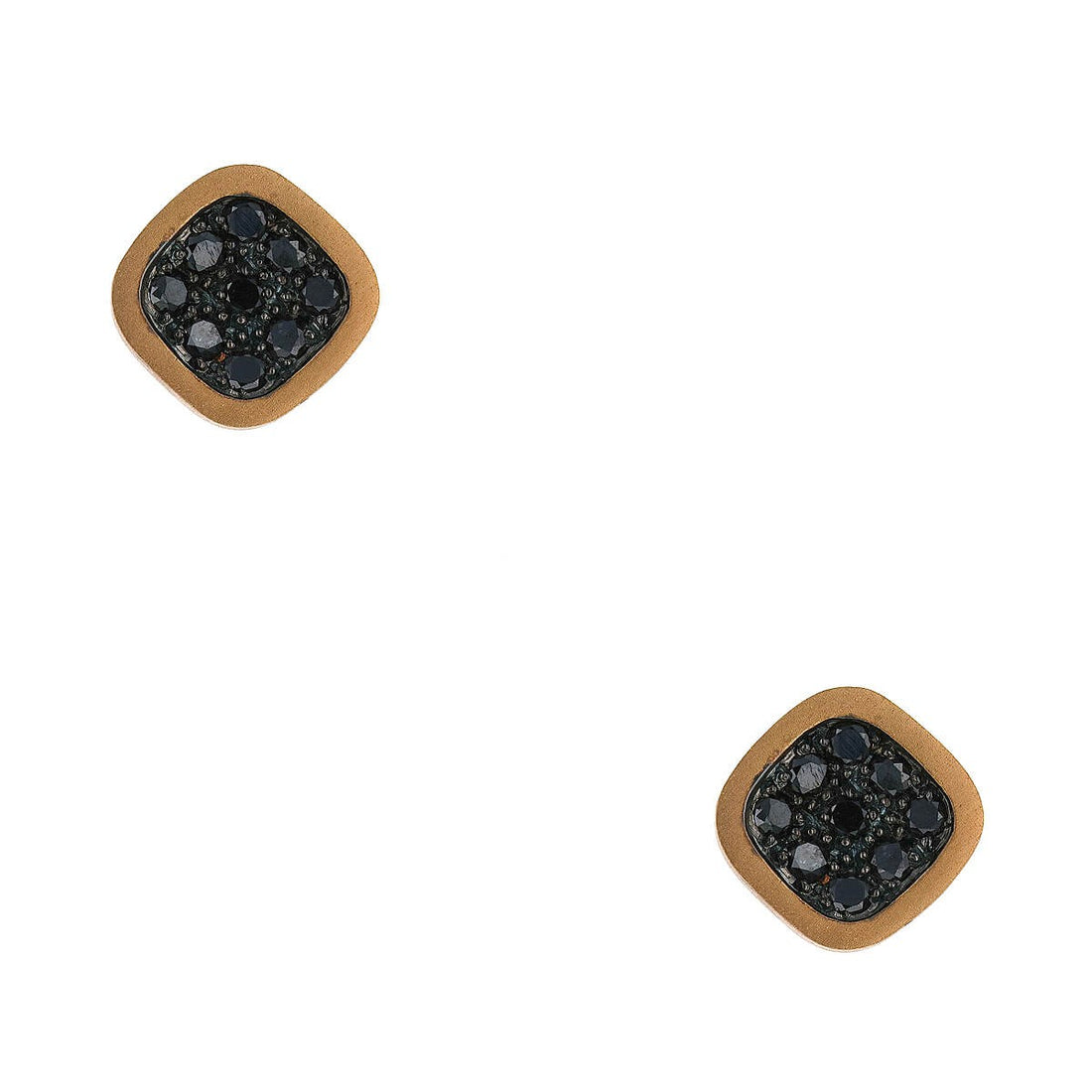 Luis Navarro black diamonds and gold earrings