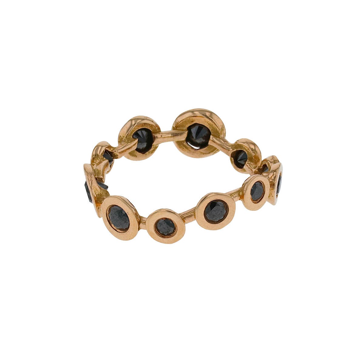 Luis Navarro black diamonds and gold ring