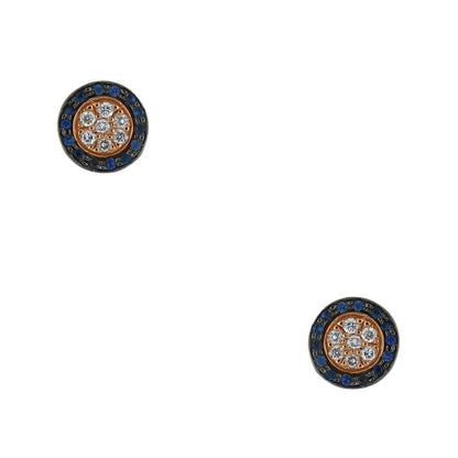 Luis Navarro diamonds, sapphires and gold earrings