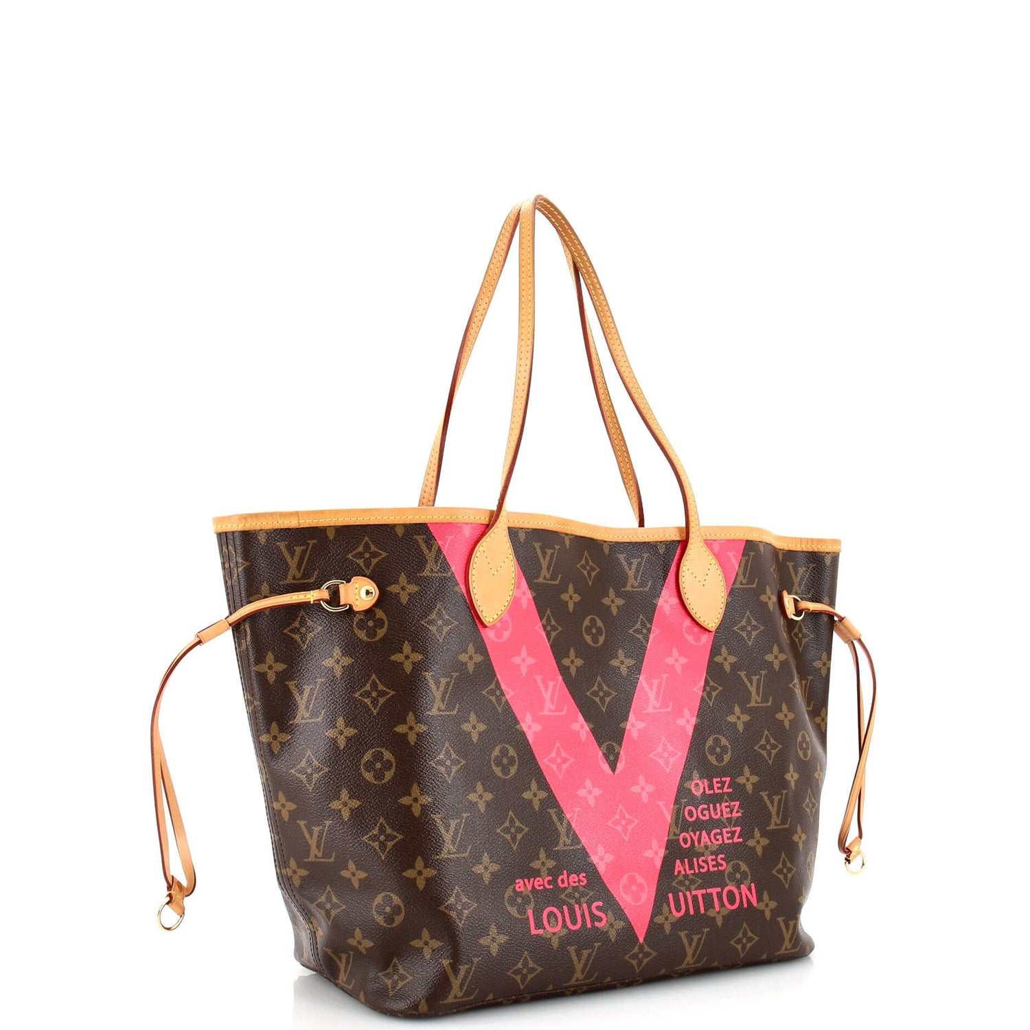Louis Vuitton Neverfull Nm Tote Limited Edition Cities V Monogram Canvas Mm