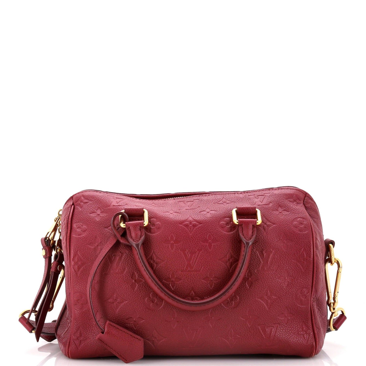 Louis Vuitton Speedy Bandouliere Bag Monogram Empreinte Leather 25