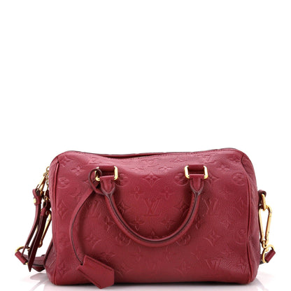 Louis Vuitton Speedy Bandouliere Bag Monogram Empreinte Leather 25