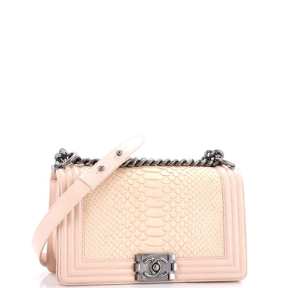 Chanel Boy Flap Bag Python Old Medium