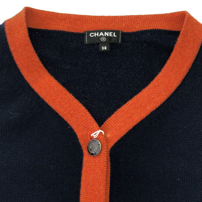 Chanel Navy Cardigan Cashmere