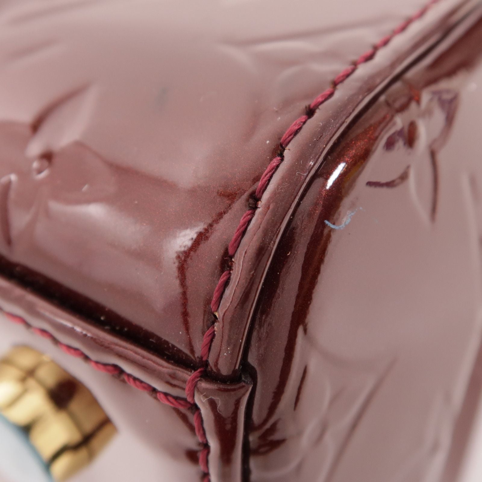 Louis Vuitton Vernis Brea Mm Hand-milled Bag For Shoulder And Back Red/rouge Fauviste Red Wine 2way Shoulder Bag M 91690